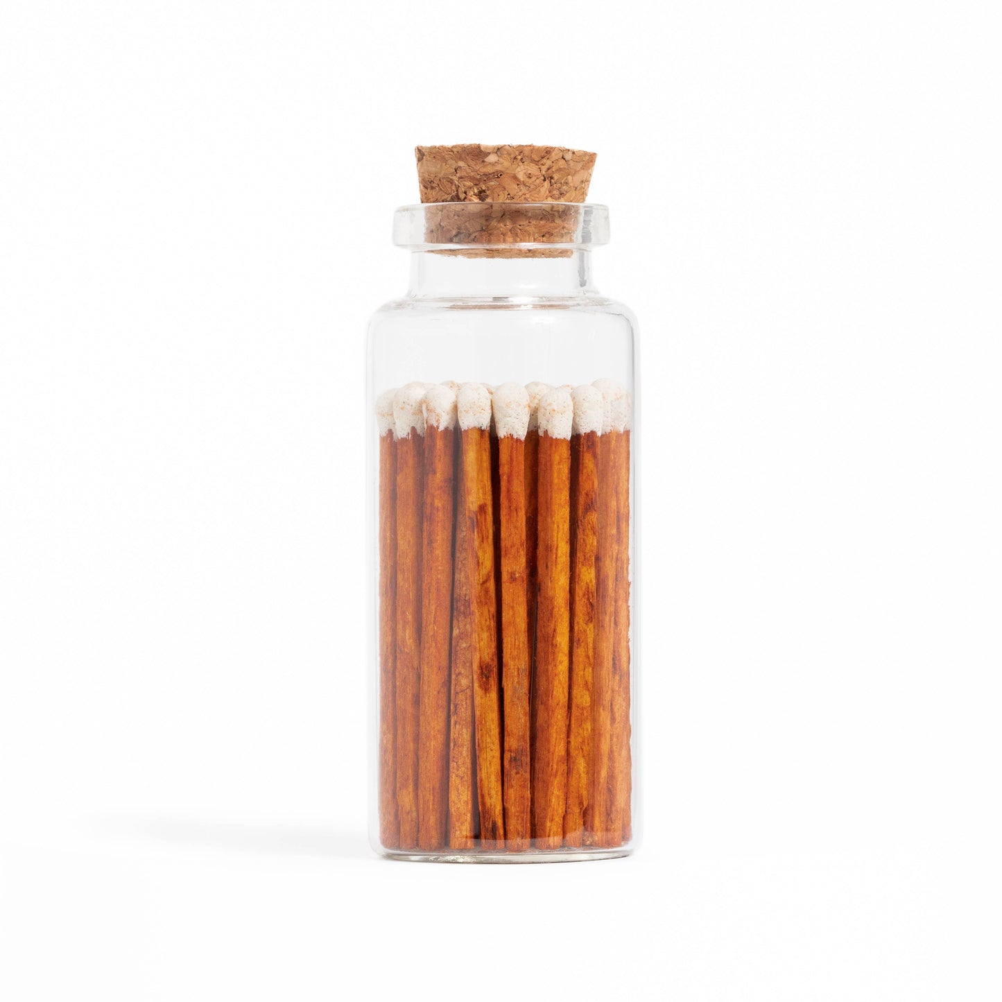 Light the Scentiment | Cinnamon White Matches in Medium Glass Jar
