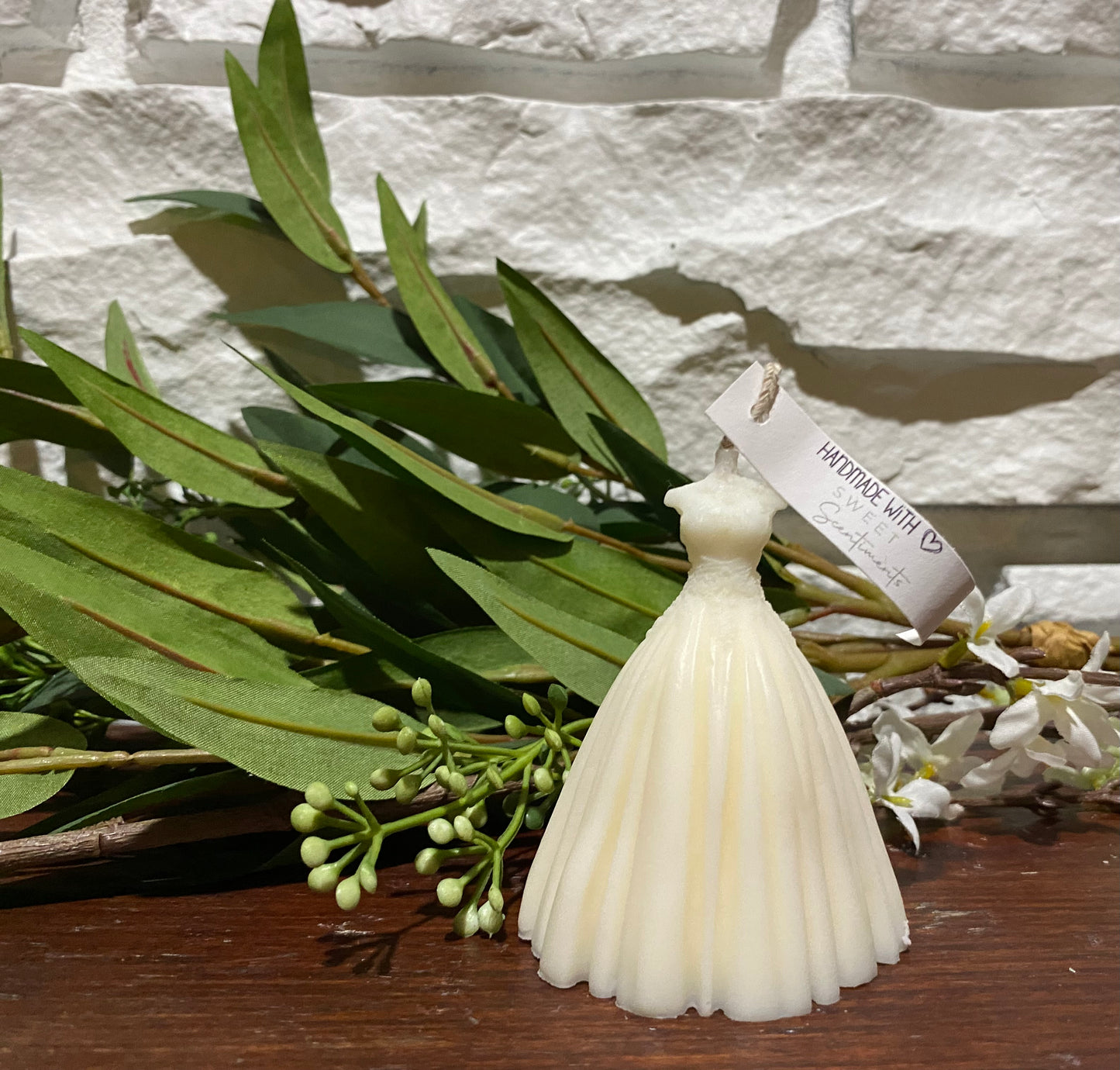 Love’s Glow – Bridal Gown Soy Wax Pillar Candle