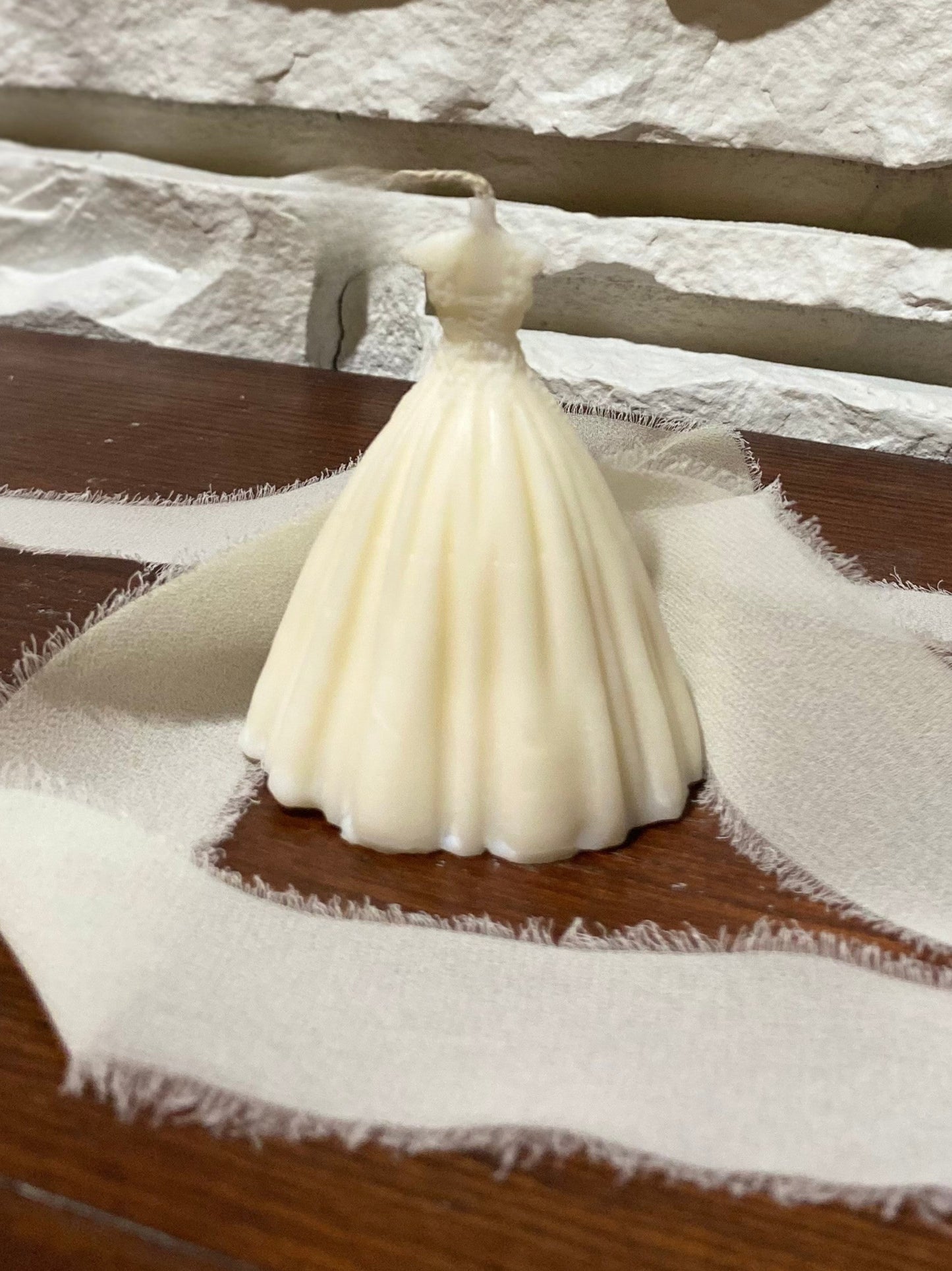 Love’s Glow – Bridal Gown Soy Wax Pillar Candle