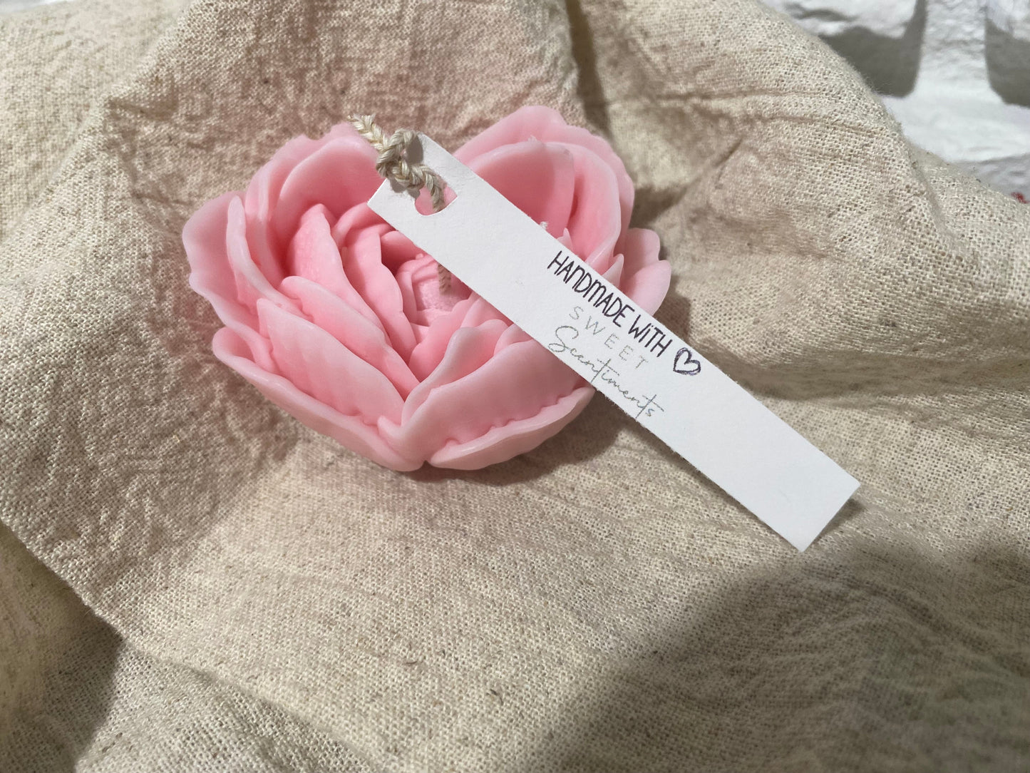 Heart’s Glow - Rose Heart Candle in Soy Wax Pillar or Keepsake Glass