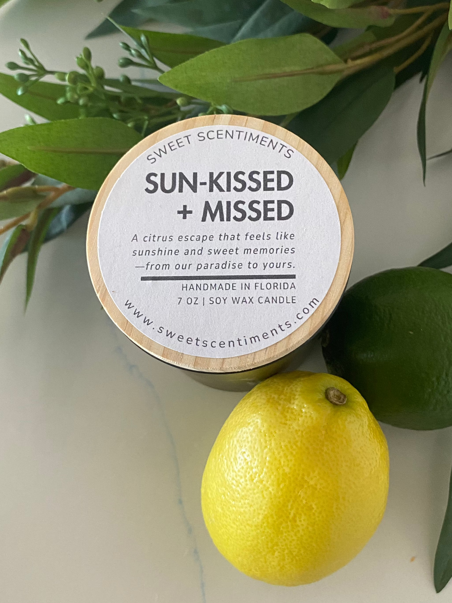 Sun-Kissed + Missed – Citrus Scented Soy Wax Candle