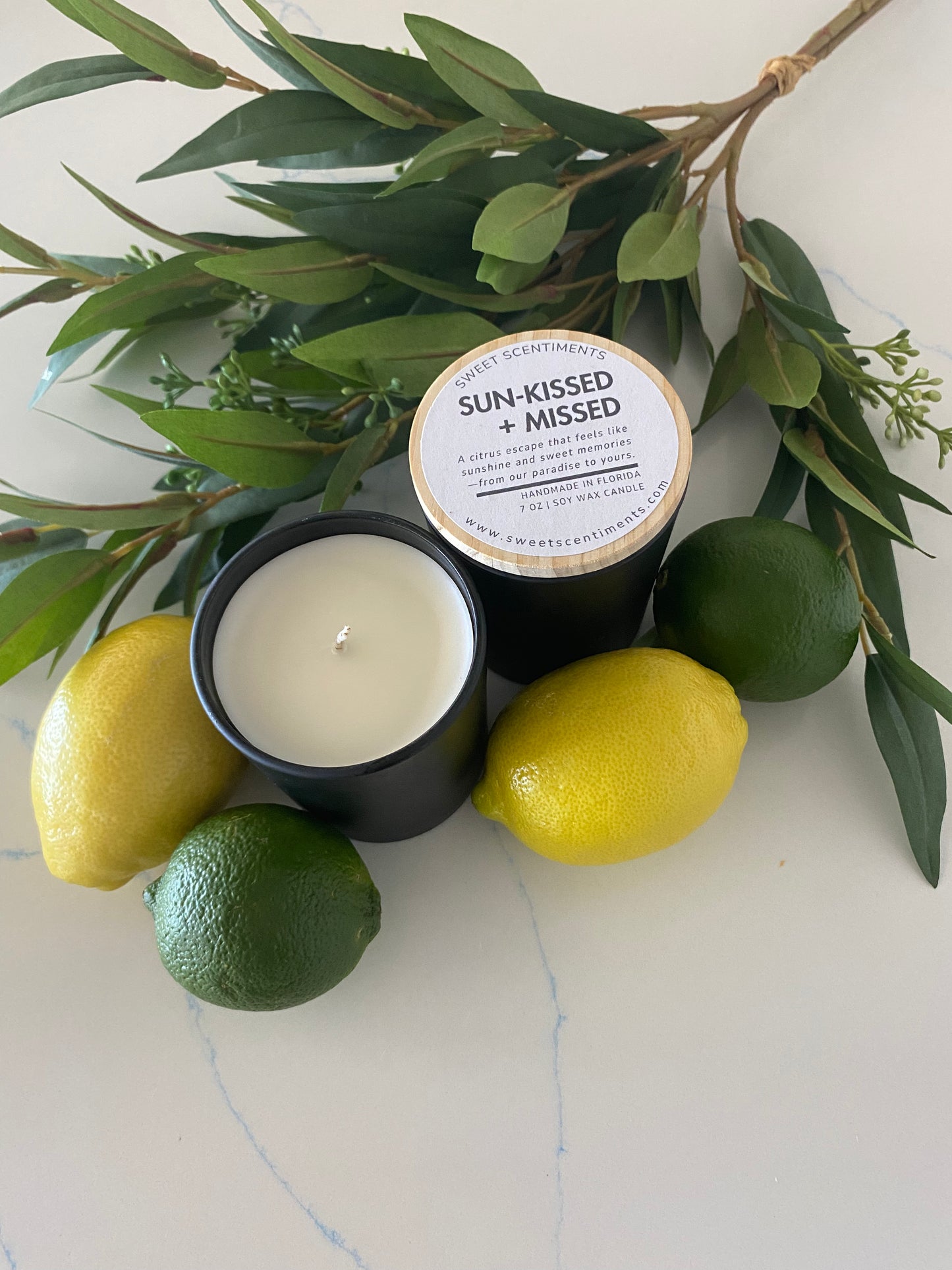 Sun-Kissed + Missed – Citrus Scented Soy Wax Candle