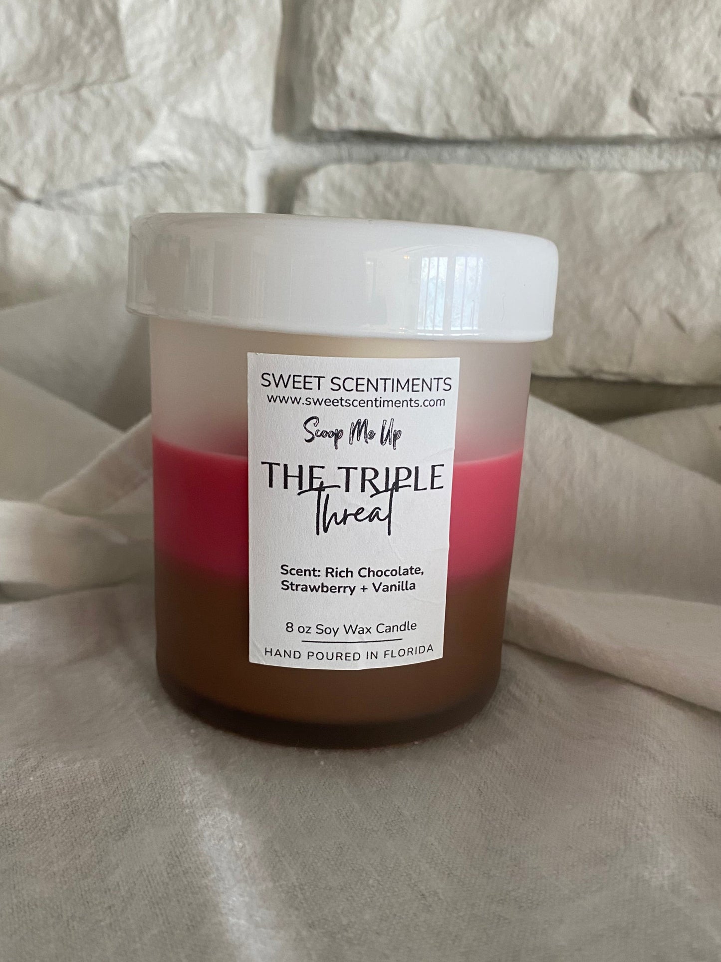 The Triple Threat – Neapolitan Scented Candle – Scoop Me Up™