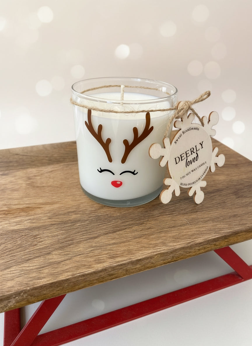 Deerly Loved | Reindeer Inspired Holiday Soy Candle