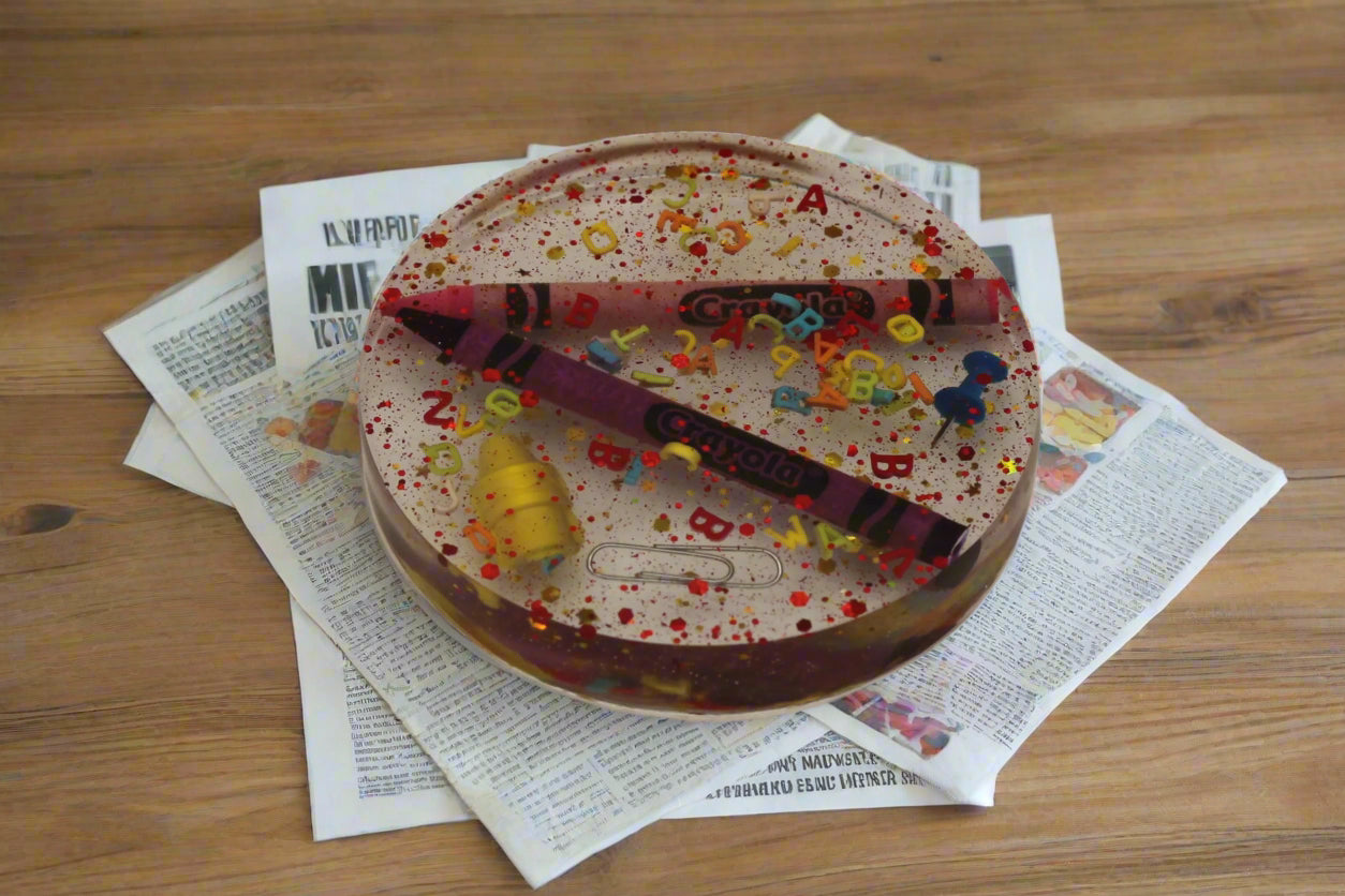 Teaching is a Work of Heart – Custom Resin Coaster for Teachers