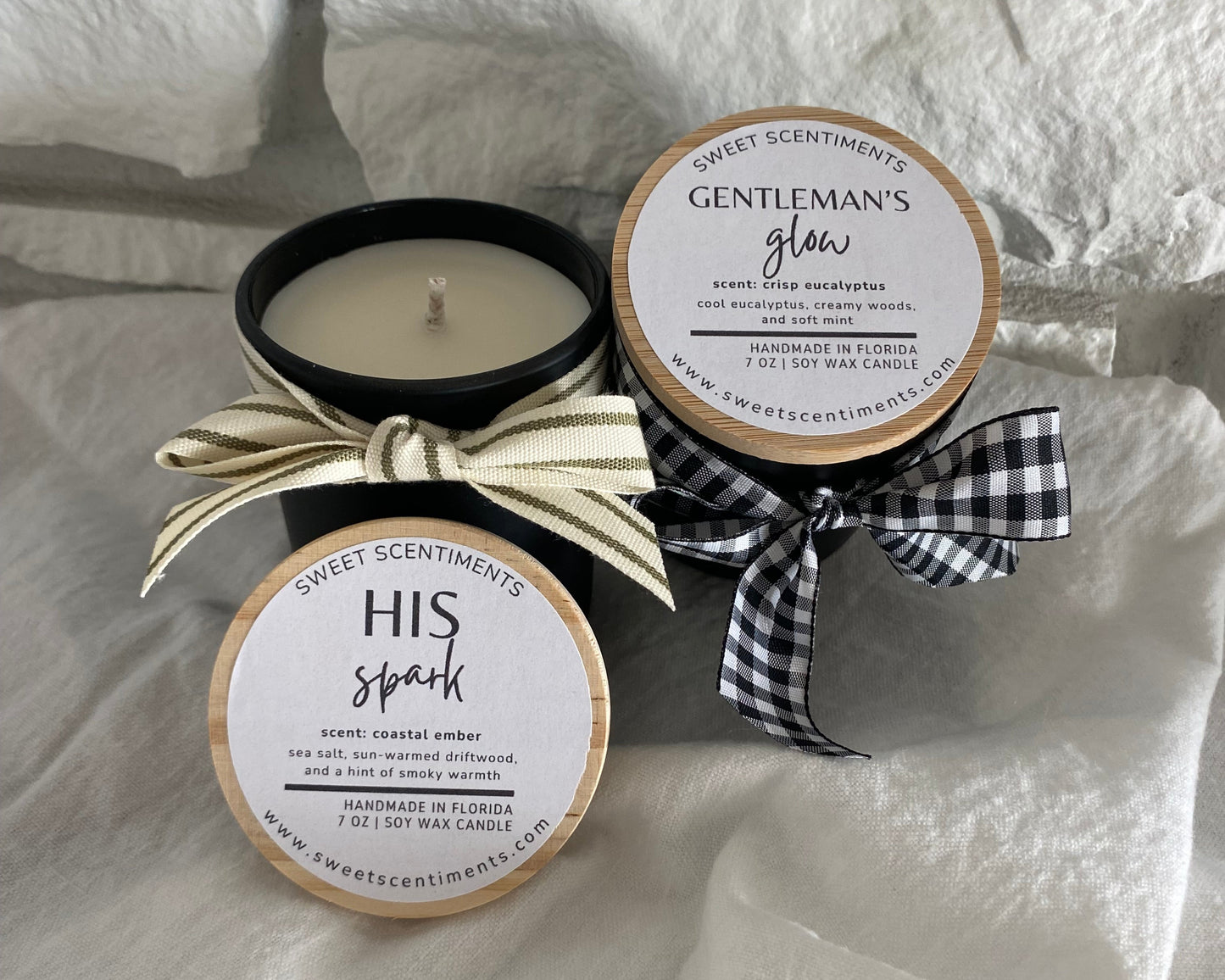 Gentleman’s Glow – Crisp Eucalyptus Scented Soy Wax Candle