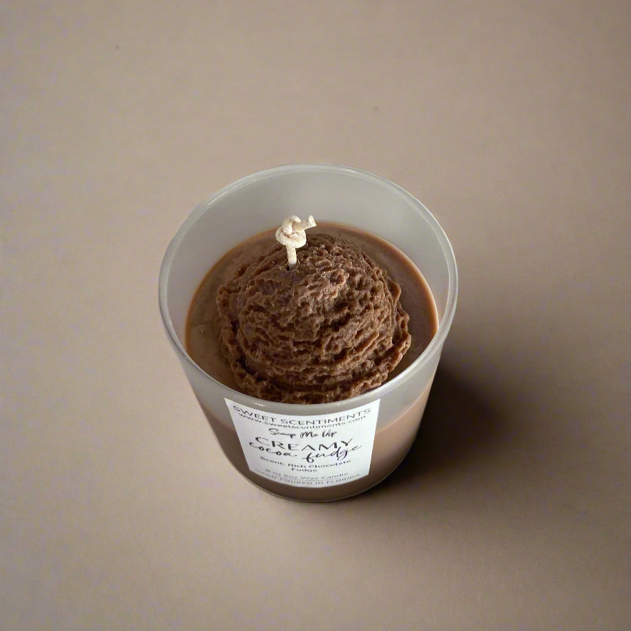 Creamy Cocoa Fudge – Chocolate Fudge Scented Candle – Scoop Me Up™