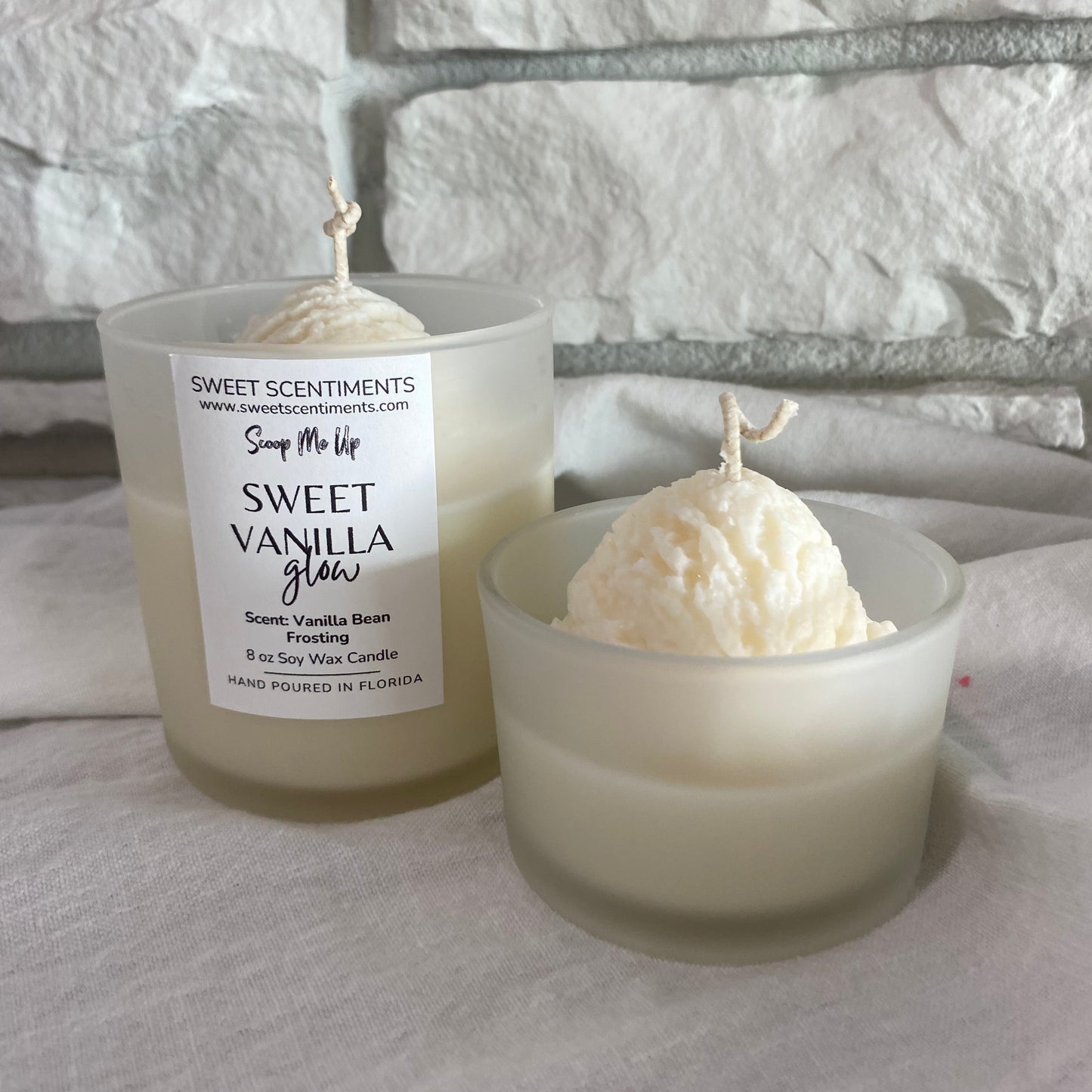 Warm + True – Vanilla Bean Scented Travel Candle – Scoop Me Up™