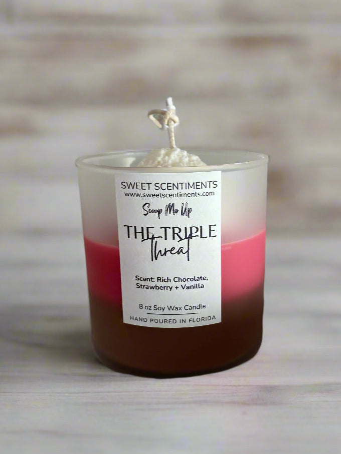 The Triple Threat – Neapolitan Scented Candle – Scoop Me Up™