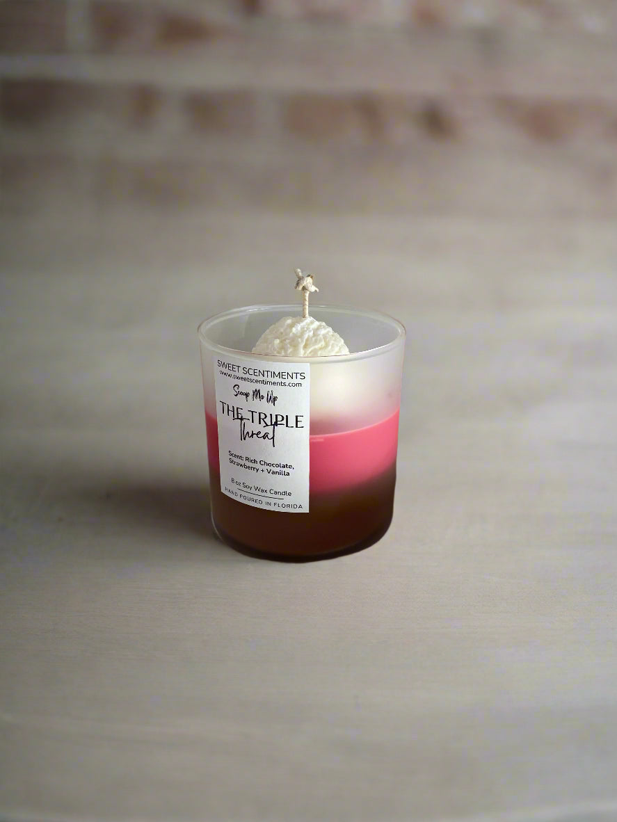 The Triple Threat – Neapolitan Scented Candle – Scoop Me Up™