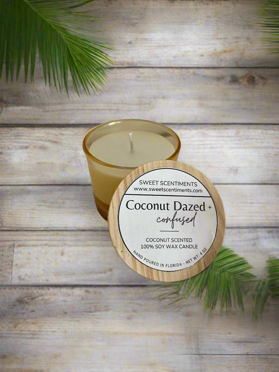 Coconut Dazed + Confused - Coconut + Vanilla Scented Soy Wax Candle