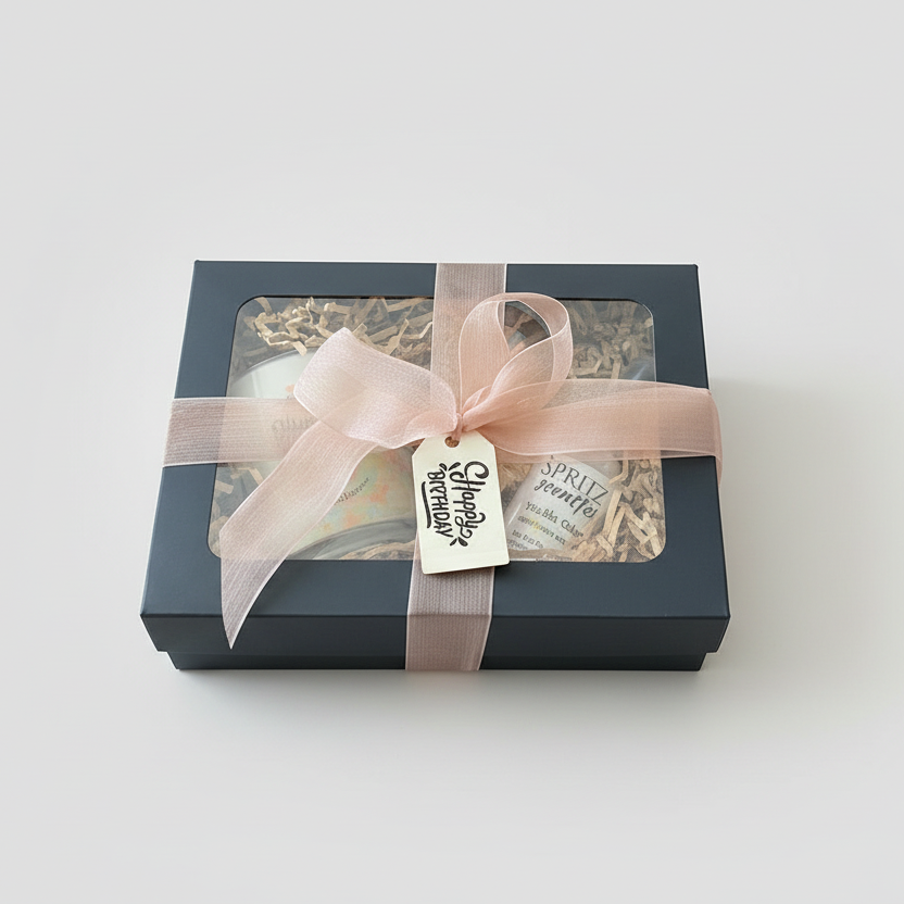 Sweet Scentiments birthday gift set beautifully wrapped
