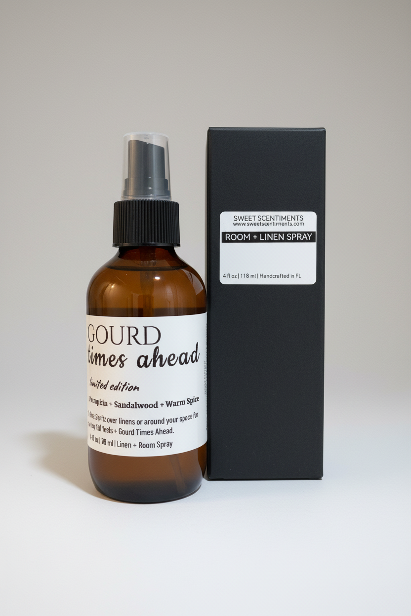 Gourd Times Ahead | Pumpkin + Sandalwood | Limited Edition Linen & Room Spray
