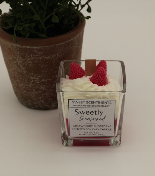 Sweetly Treasured Strawberry Shortcake Soy Wax Candle