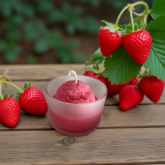 Blush + Bold – Sugared Strawberry Scented Travel Candle – Scoop Me Up™