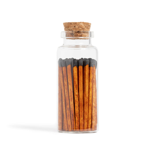 Cinnamon Black Matches in Medium Glass Jar