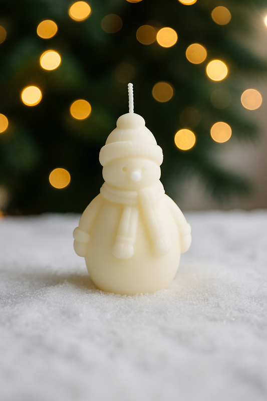 Melt My Heart Snowman Pillar Candle