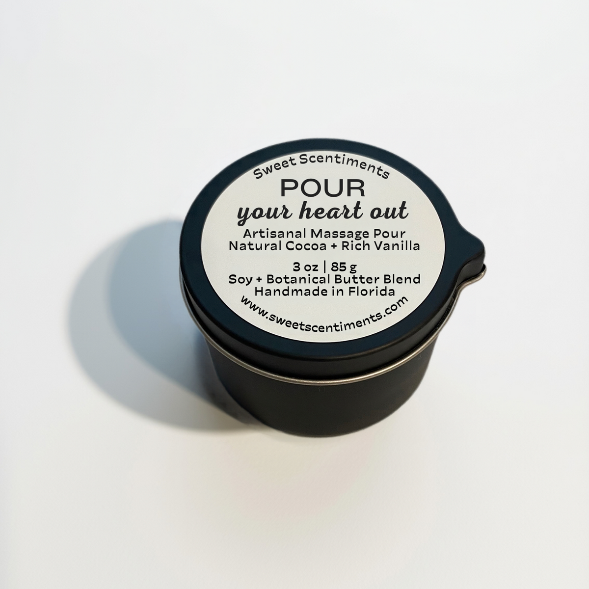 Pour Your Heart Out | Warm Vanilla + Cocoa Massage Candle