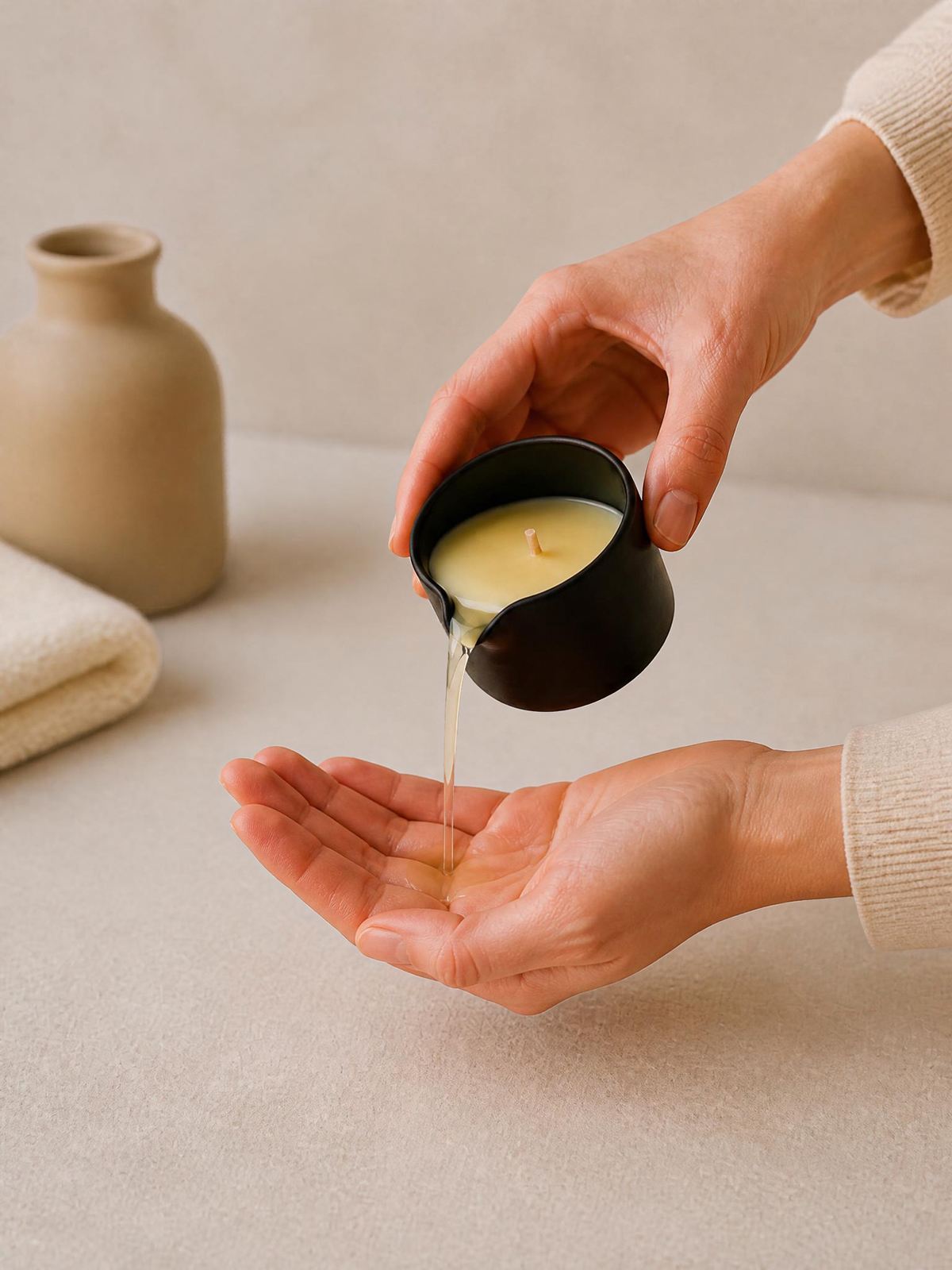 Pour Your Heart Out | Warm Vanilla + Cocoa Massage Candle
