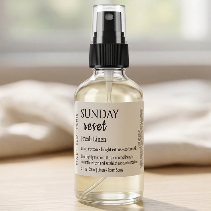 Sunday Reset Room + Linen Spray | Fresh Linen