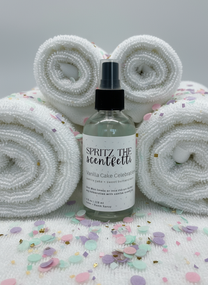 Spritz the Scentfetti Linen Spray | Vanilla Cake Celebration