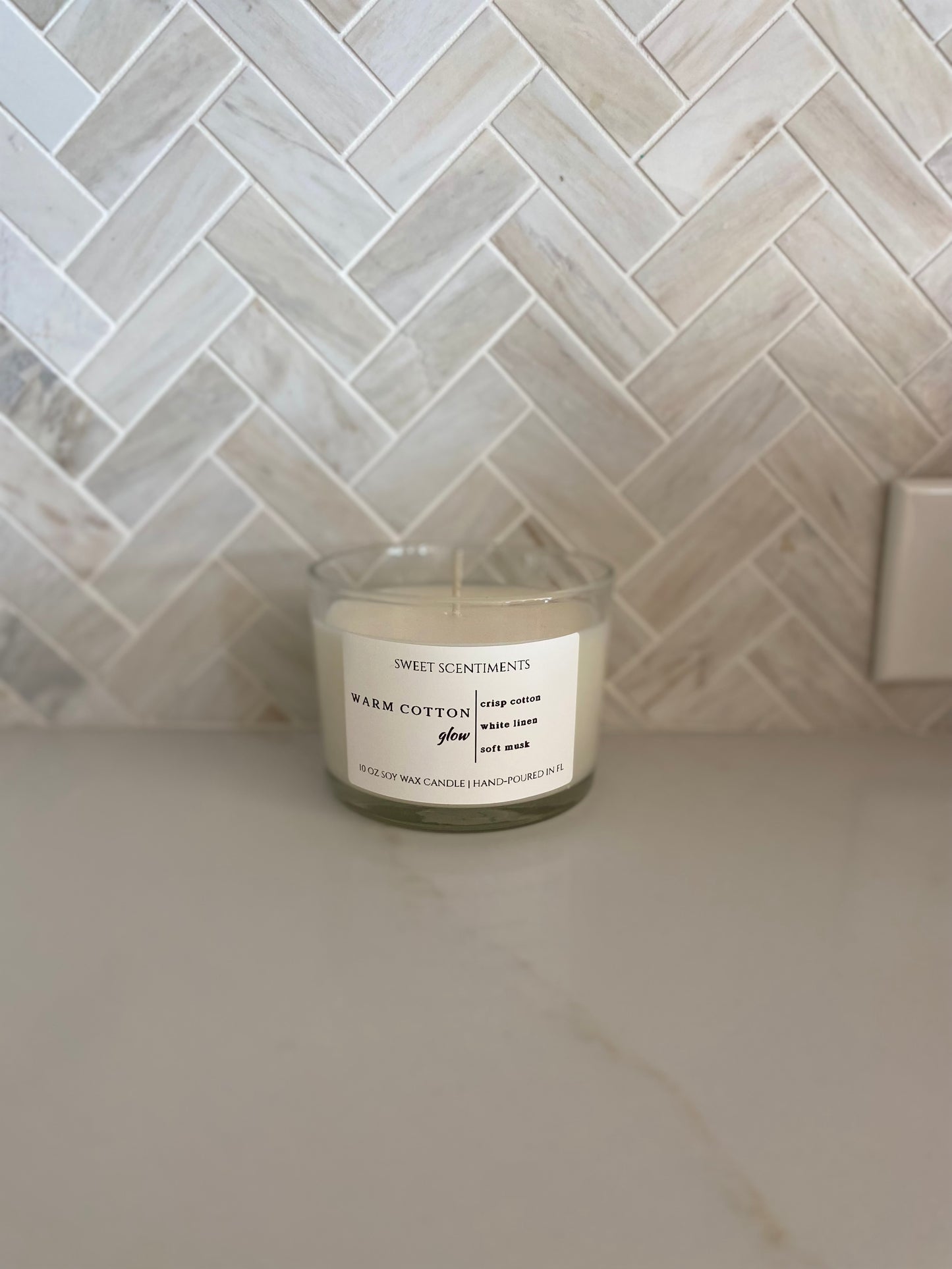 Warm Cotton Glow | Soy Wax Candle
