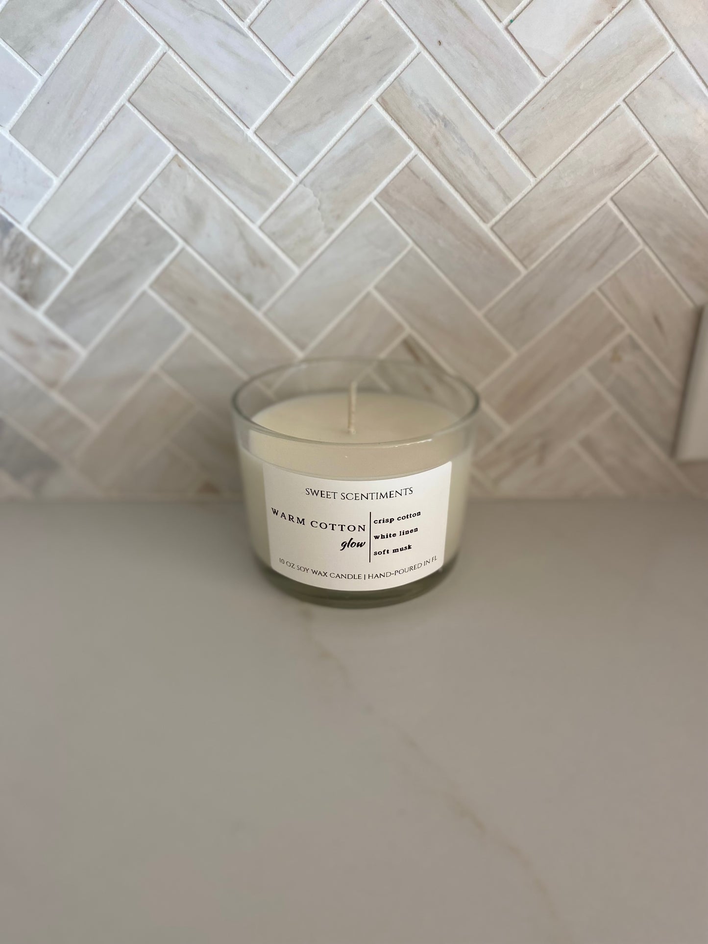 Warm Cotton Glow | Soy Wax Candle