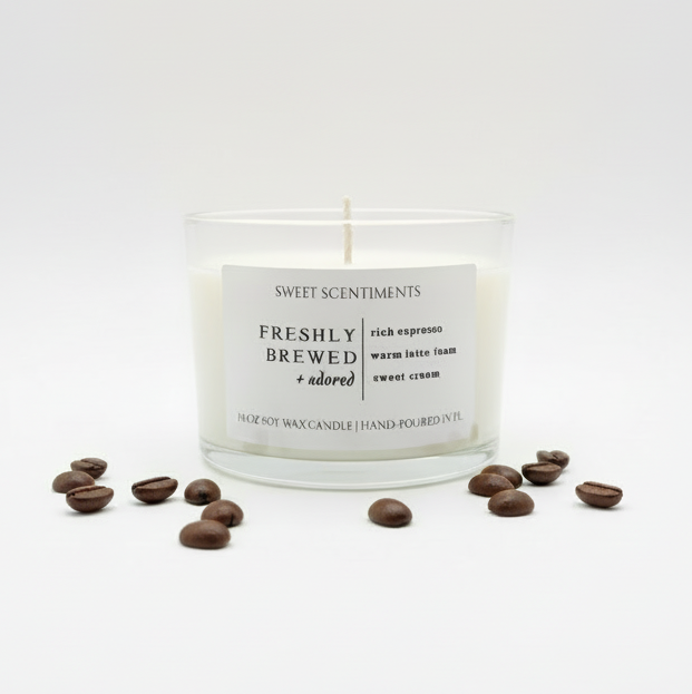 Freshly Brewed + Adored | Soy Wax Candle