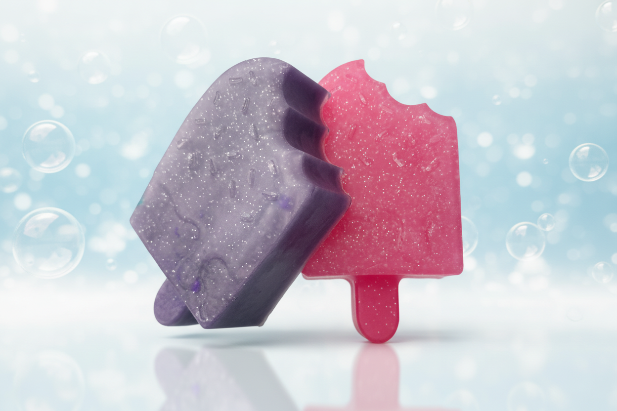 Sudsy Pops™ | Rainbow Sherbet-Scented | Popsicle-Shaped Soap