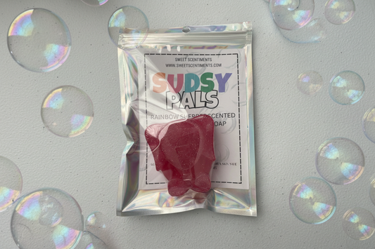 Sudsy Pals™ | Rainbow Sherbet-Scented | Animal-Shaped Soap