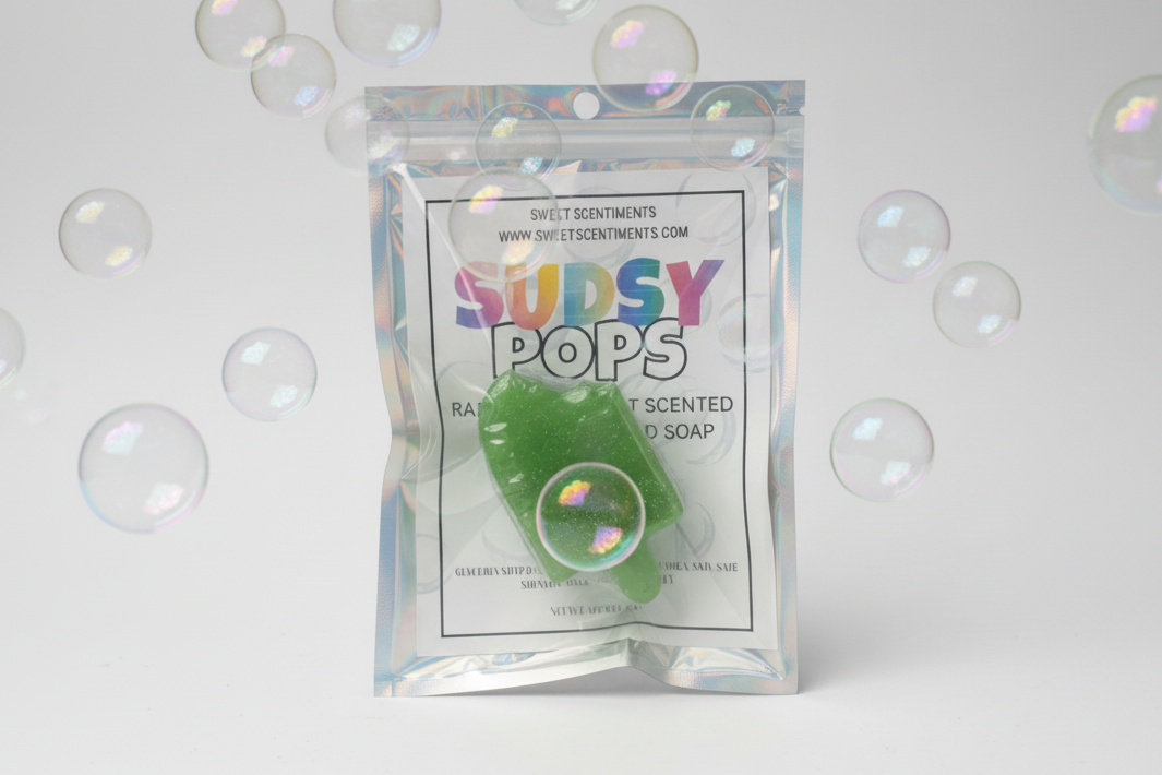 Sudsy Pops™ | Rainbow Sherbet-Scented | Popsicle-Shaped Soap