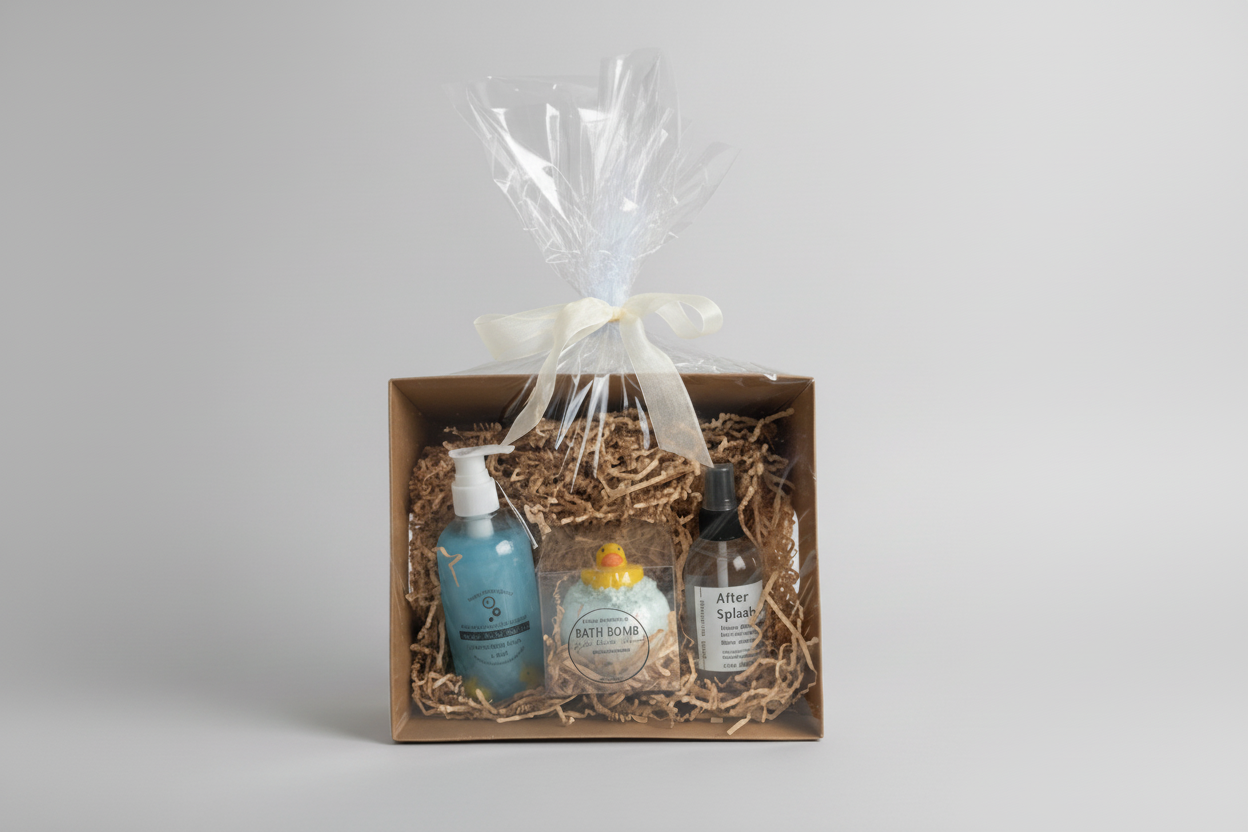 Sit. Quack. Bathe + Breeze.™ | Duck-Themed Bath + Fresh Set | Gift Basket