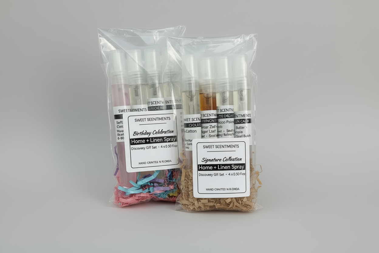 Signature Room + Linen Spray Discovery Gift Set (4 x 0.30 fl oz glass bottles) | The Bestseller Collection