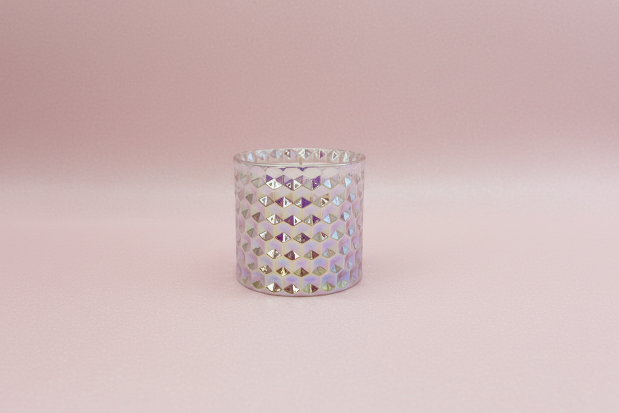 Cashmere + Rose Quartz Prism Candle | Blush Prism Soy Wax Candle