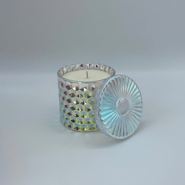 Cashmere + Rose Quartz Prism Candle | Blush Prism Soy Wax Candle