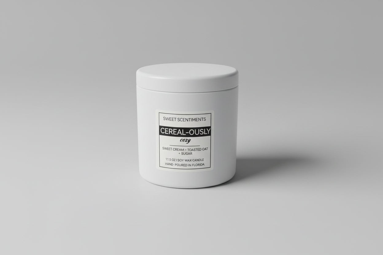 Cereal-ously Cozy | Soy Wax Candle with Pastel Mix-Tipped Matches in Glass Vial