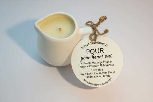 Pour Your Heart Out | Warm Vanilla + Cocoa Massage Candle