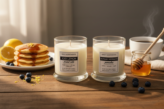 Sunday Mornings | Breakfast Candle Gift Set | 2 Soy Wax Candle Duo