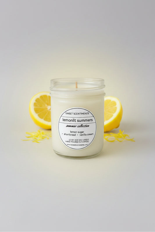 Lemonlit Summers | Summer Collection | Soy Candle