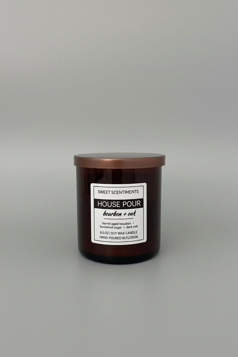 House Pour | Bourbon + Oak | Soy Wax Candle