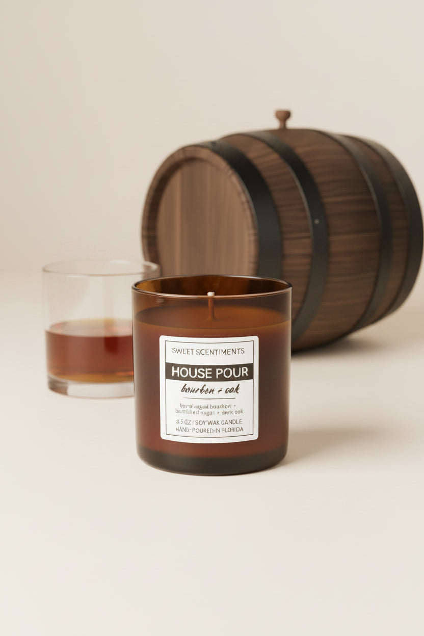 House Pour | Bourbon + Oak | Soy Wax Candle