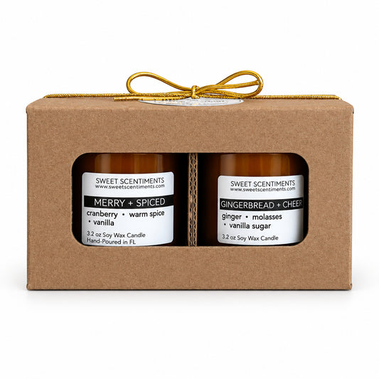 Merry + Spiced & Gingerbread + Cheer | Exclusive Holiday Candle Gift Set