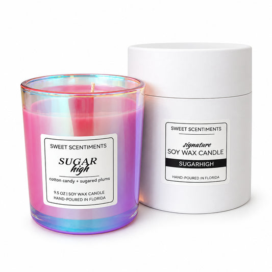 Sugar High | Cotton Candy + Sugared Plums Soy Candle