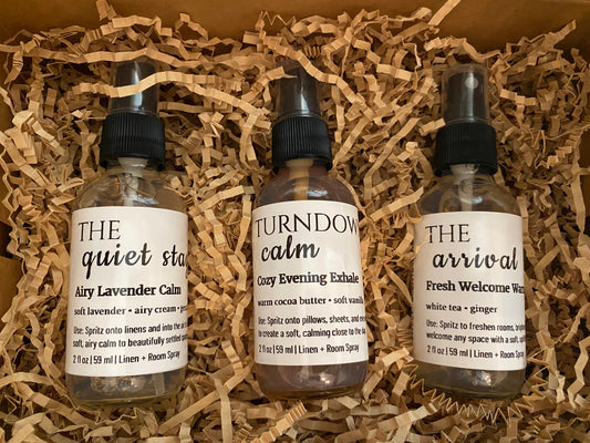 Welcome to Calm | Room + Linen Spray Trio