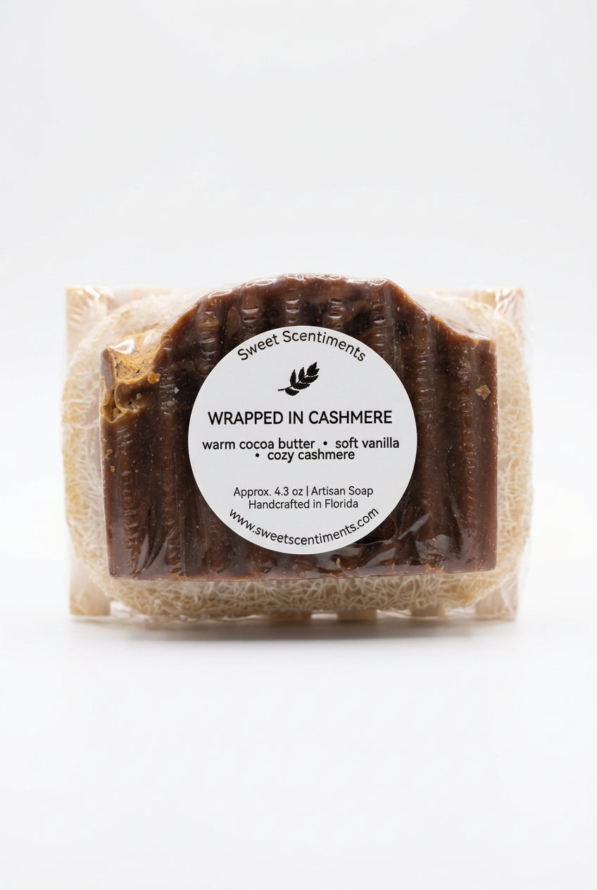 Wrapped in Cashmere | Signature Cocoa Butter + Cashmere Soap + Care Set