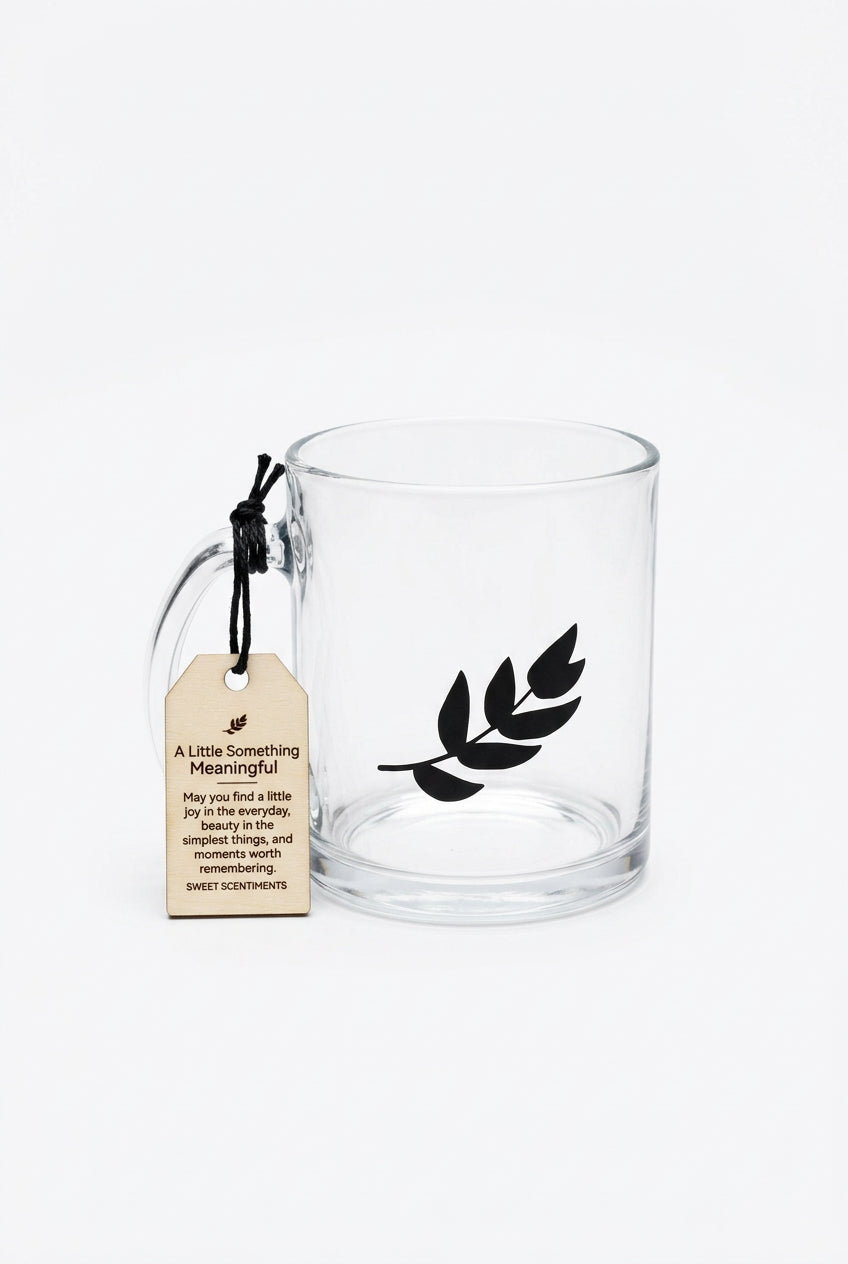 The Meaningful Moment Mug | Signature Leaf Glass Coffee Mug