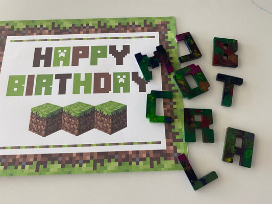 Pixelated Palette (Minecraft Letter Crayons)