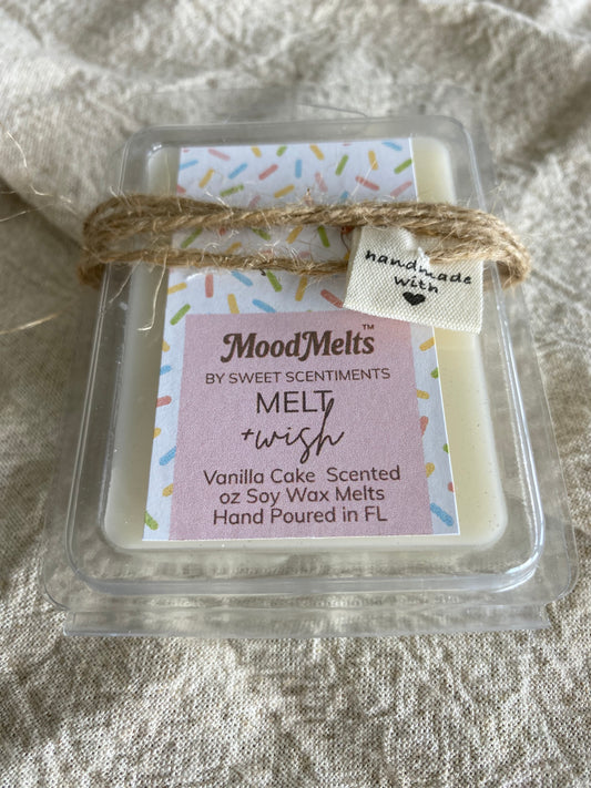MoodMelts™ Melt + Wish – Birthday Cake Scented Soy Wax Melts