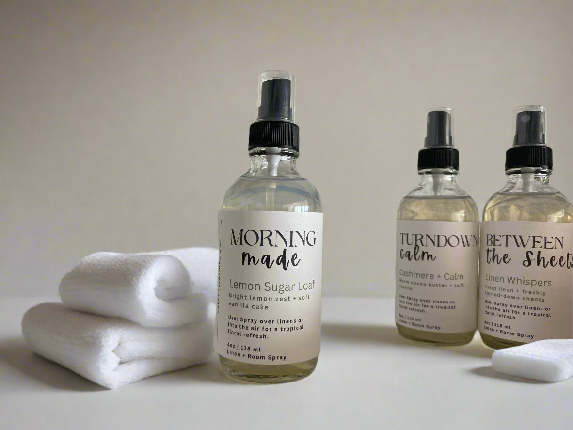 MorningMade – Lemon Sugar Loaf Linen Spray (Lemon + Vanilla Sugar Scent)