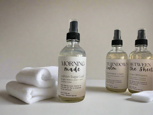 MorningMade – Lemon Sugar Loaf Linen Spray (Lemon + Vanilla Sugar Scent)